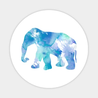 Light Blue Elephant Watercolor Painting Magnet